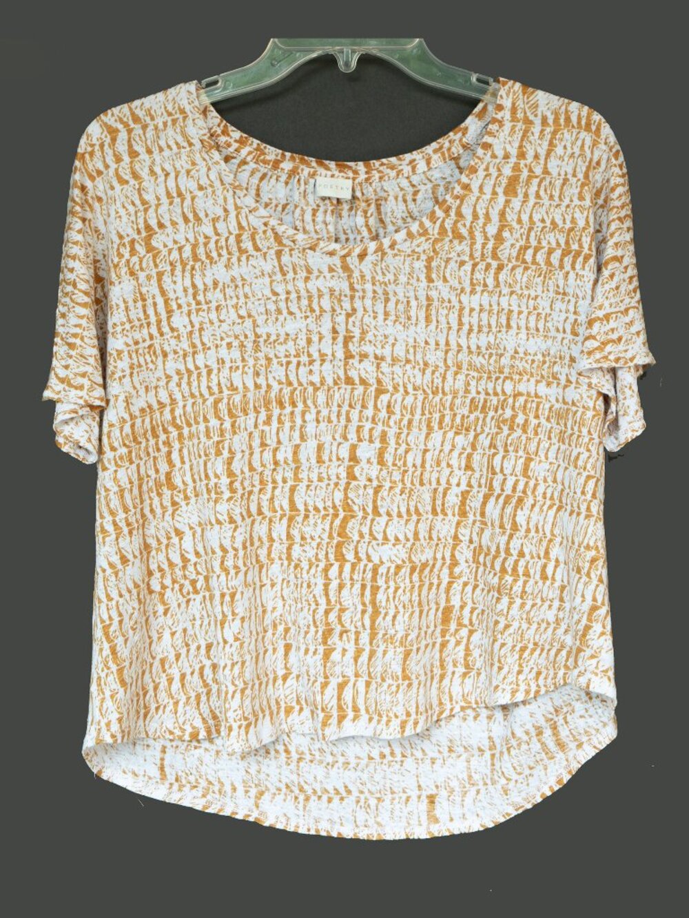 POETRY | Linen Top Boxy 100% Linen Short Sleeve Tee Shirt